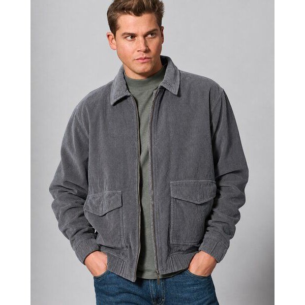 Hempage Herren Cord Jacke gefüttert Hanf/Bio-Baumwolle