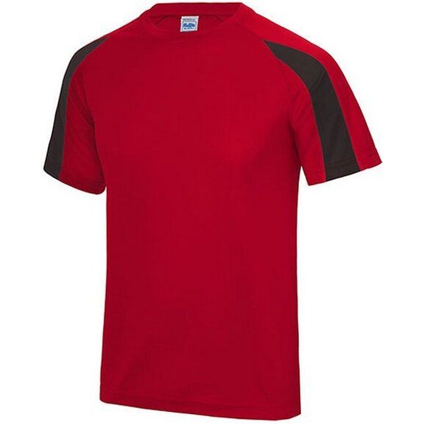Just Cool Contrast Cool T-Shirt Recyceltes Polyester Atmungsaktiv Vegan