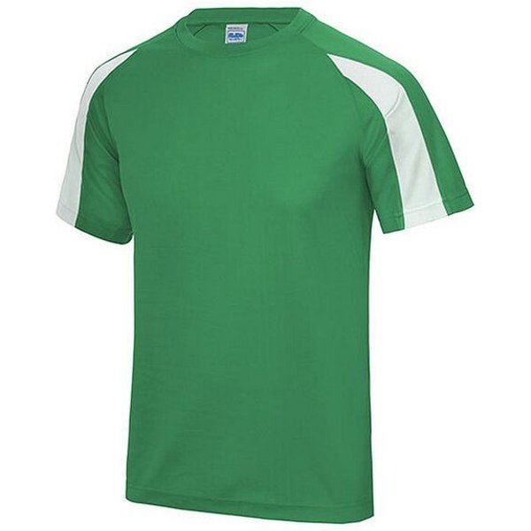 Just Cool Contrast Cool T-Shirt Recyceltes Polyester Atmungsaktiv Vegan