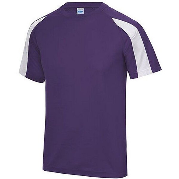 Just Cool Contrast Cool T-Shirt Recyceltes Polyester Atmungsaktiv Vegan