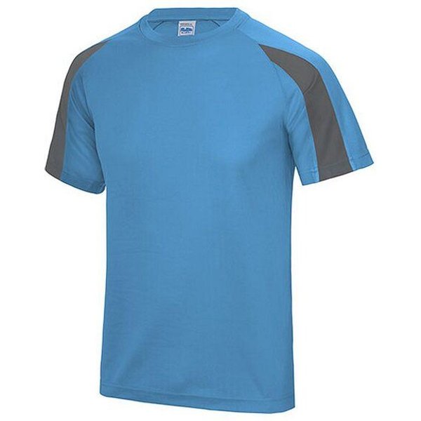 Just Cool Contrast Cool T-Shirt Recyceltes Polyester Atmungsaktiv Vegan