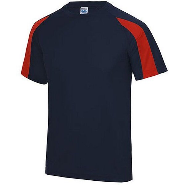 Just Cool Contrast Cool T-Shirt Recyceltes Polyester Atmungsaktiv Vegan