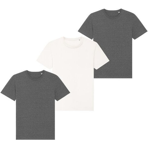 Greenspired Triplepack Unisex T-Shirt aus recycelter und Bio-Baumwolle 180g/m² XXS - 3XL