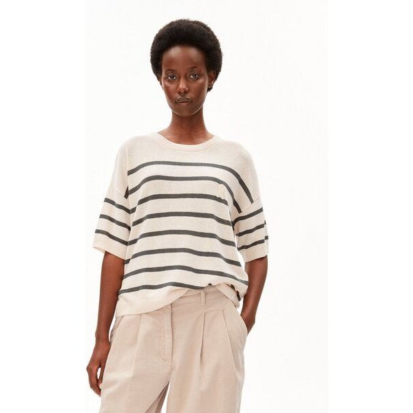 ARMEDANGELS STRIPE Damen Strickshirt aus Leinen-Mix