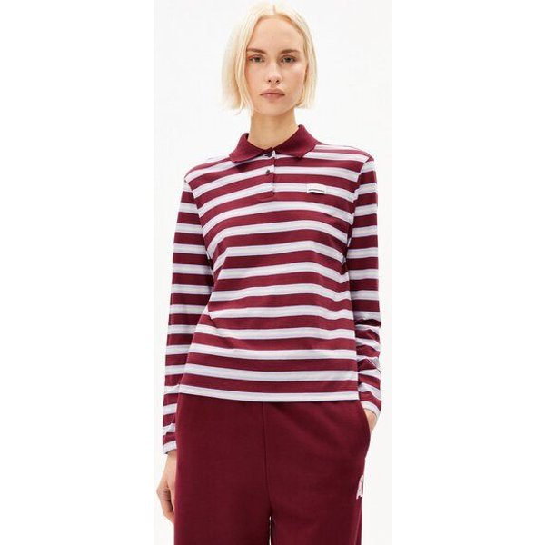 ARMEDANGELS STRIPE POLO Damen Longsleeve Polo aus Bio-Baumwolle