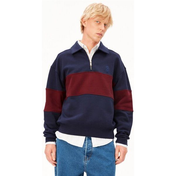 ARMEDANGELS STRIPED TROYER Herren Sweatshirt aus 100% Bio-Baumwolle