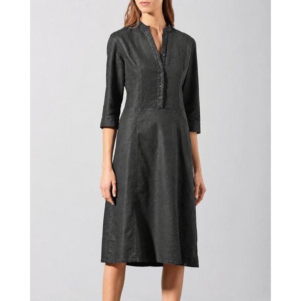 HempAge Modernes Hemdblusenkleid Hanf/Biobaumwolle