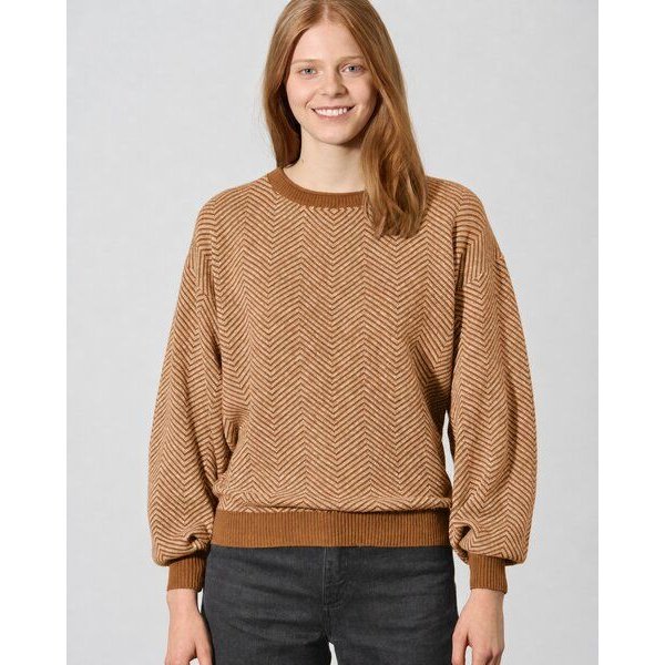 HempAge Moderner Jacquard Pullover Hanf/Biobaumwolle