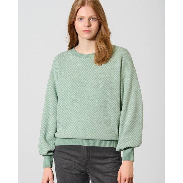HempAge Moderner Jacquard Pullover Hanf/Biobaumwolle