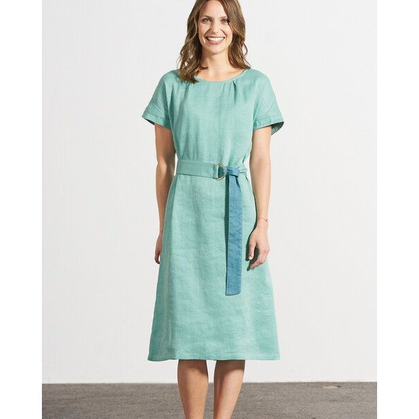 HempAge Zeitloses Midikleid Hanf/Biobaumwolle