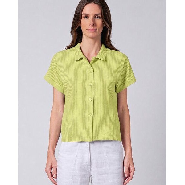 HempAge Kurzarm-Bluse Hanf/Biobaumwolle
