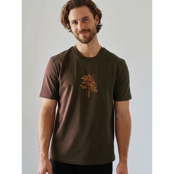 Kultgut Echte Holzoptik- Weiches Shirt aus Biobaumwolle / Wertschätzung Tree