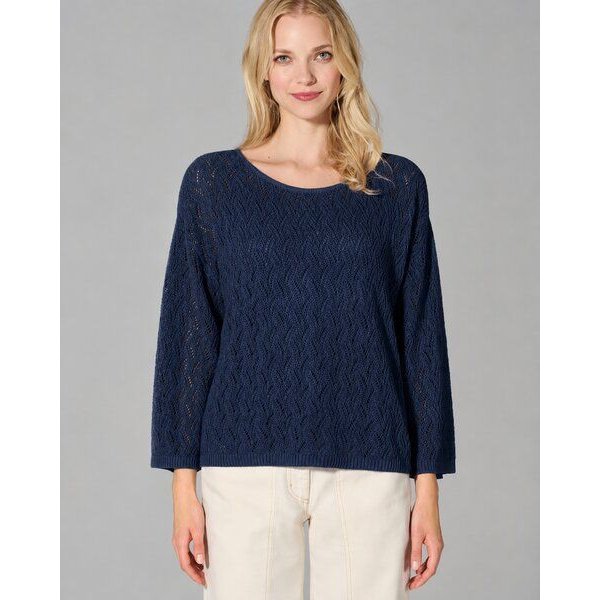 HempAge Ajoure Pullover Hanf/Biobaumwolle