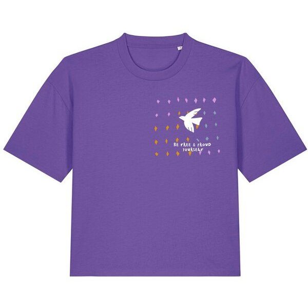 Kultgut Artdesign - Boxistyle Shirt / BE FREE & PROUD YOURSELF