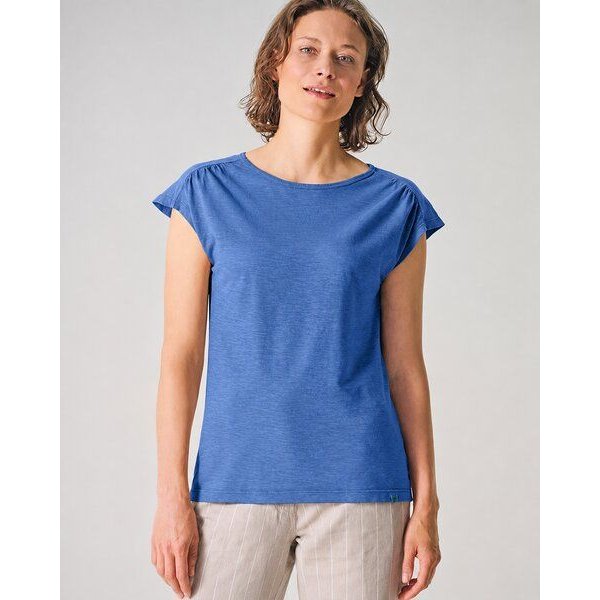 HempAge Damen T-Shirt mit rückseitigem Cut Out Hanf/Biobaumwolle