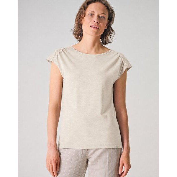 HempAge Damen T-Shirt mit rückseitigem Cut Out Hanf/Biobaumwolle