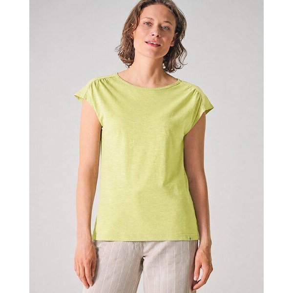 HempAge Damen T-Shirt mit rückseitigem Cut Out Hanf/Biobaumwolle