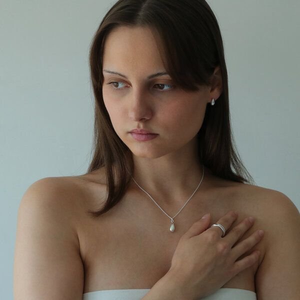 BELLYBIRD Jewellery Halskette - filigraner Tropfen, 925 Sterlingsilber, vergoldet