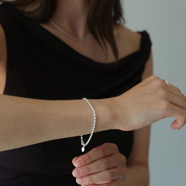 BELLYBIRD Jewellery Armband - Glitzerkette, 925 Sterlingsilber, vergoldet