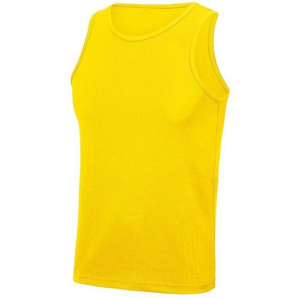 Just Cool Muskelshirt Unterhemd Sportshirt Ärmellos Shirt Recyceltes Polyester Atmungsaktiv Vegan Stretch Neonfarben