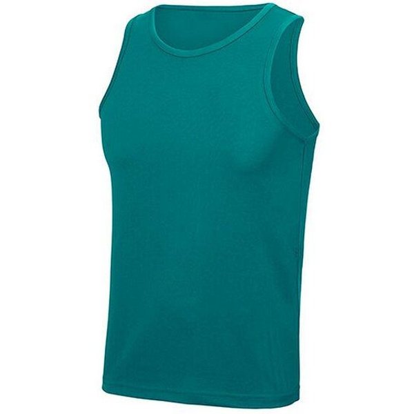 Just Cool Muskelshirt Unterhemd Sportshirt Ärmellos Shirt Recyceltes Polyester Atmungsaktiv Vegan Stretch Neonfarben