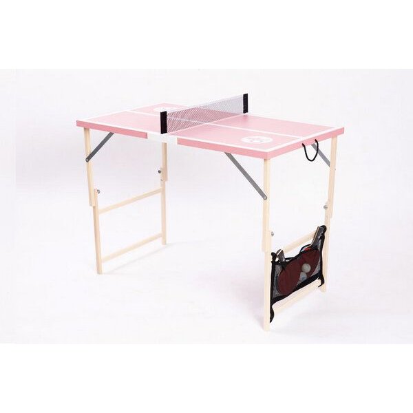 DISH TENNIS DUSTY PINK rosafarbene Mobile Mini Tischtennisplatte - MADE IN AUSTRIA