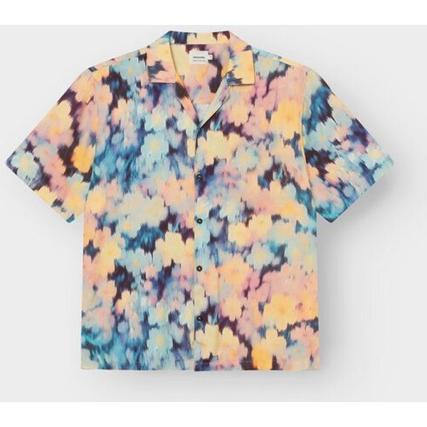 DEDICATED Hemd Marstrand mit Ikat Field‑Print Blumenmuster