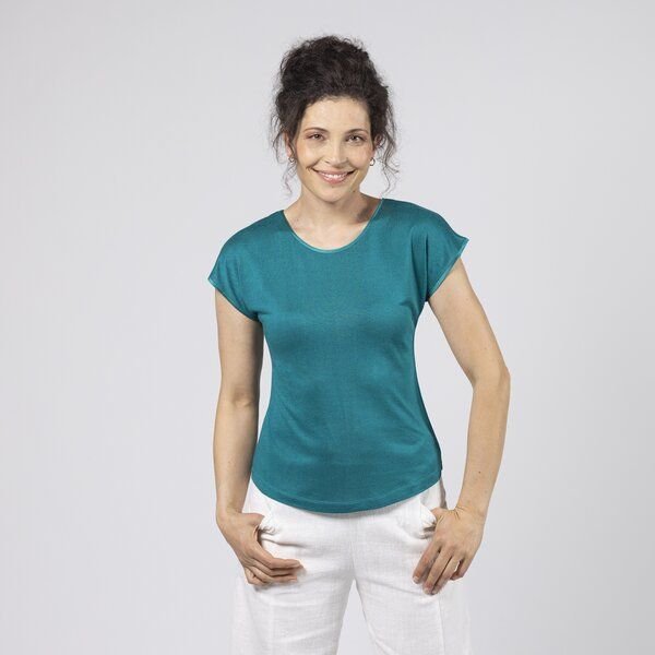 Kokon Zwo Basic Shirt mit überschnittenem Arm 43% Seide (peacesilk), 17% Leinen