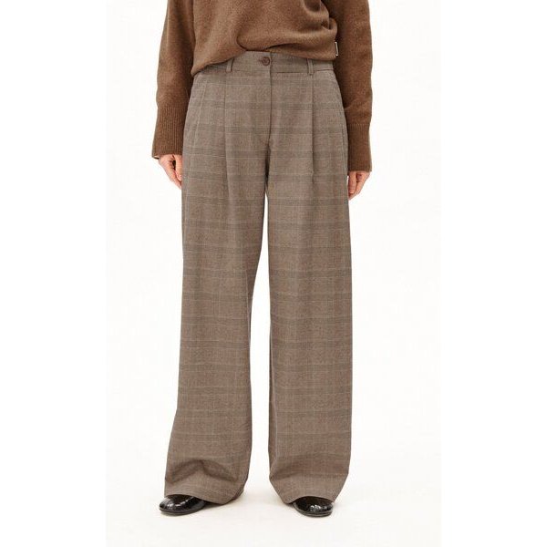 ARMEDANGELS CHECK WIDE PLEATED Damen Bio-Baumwoll Mix