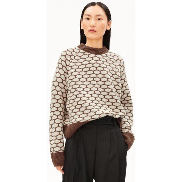 ARMEDANGELS MULTI DOTS Damen Strickpullover aus Bio-Woll Mix