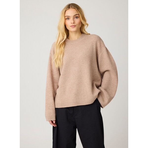 KnowledgeCotton Apparel Rundhals-Strickpullover aus Lammwolle RWS