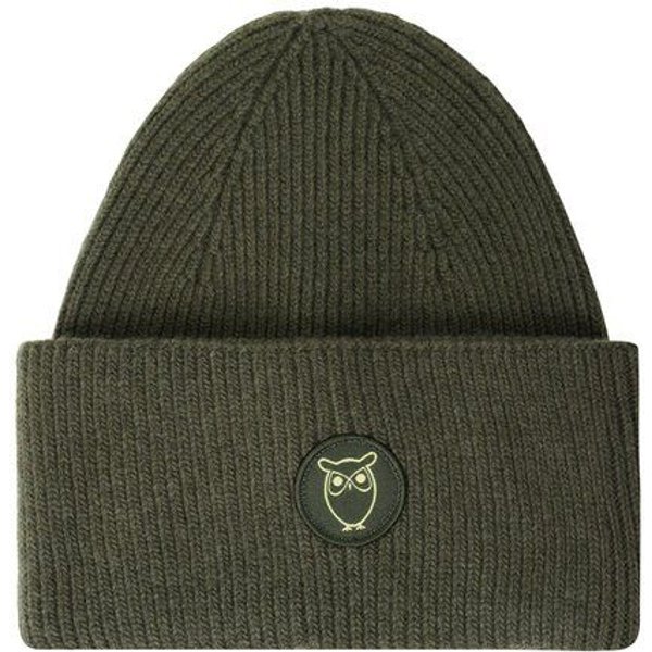 KnowledgeCotton Apparel Woll-Mütze - Rib Beanie - aus 100% Merino Wolle