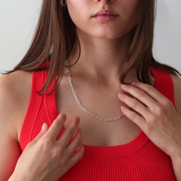 BELLYBIRD Jewellery Halskette - Kabelkette, ovale Kettenglieder, 925 Sterlingsilber, vergoldet