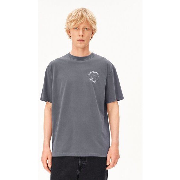 ARMEDANGELS MAARKOS GMT DYE SMILE Herren T-Shirt aus 100% Bio-Baumwolle