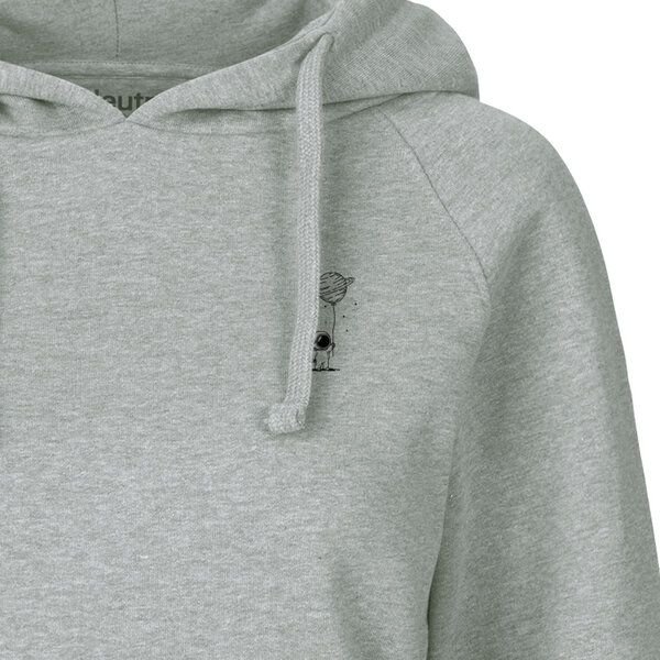 HANDGEDRUCKT "Kosmokind" Frauen Hoody Neutral