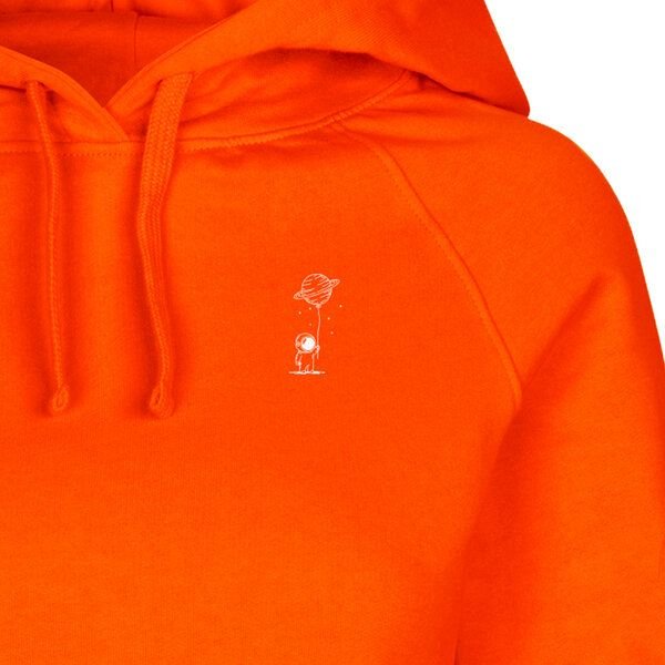 HANDGEDRUCKT "Kosmokind" Frauen Hoody Neutral