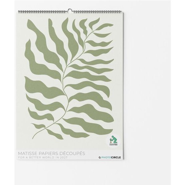 Photocircle Matisse Pastell Papiers Découpés Wandkalender 2027 mit Matisse Paper Cut Outs in Pastellfarben