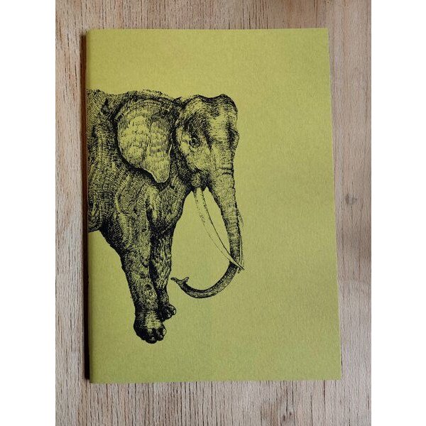 NanMa Handgebundenes Notizbuch „Elefant“ – In Österreich bedrucktes Skizzenbuch für Zeichnen und Journaling