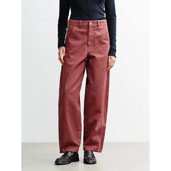 Rotholz Damen Hose Barrel-Leg aus Baumwolle