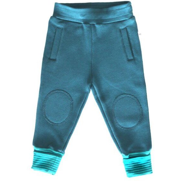 Leela Cotton Kinder Hose aus türkisem Piquestoff Bio-Baumwolle - 2848