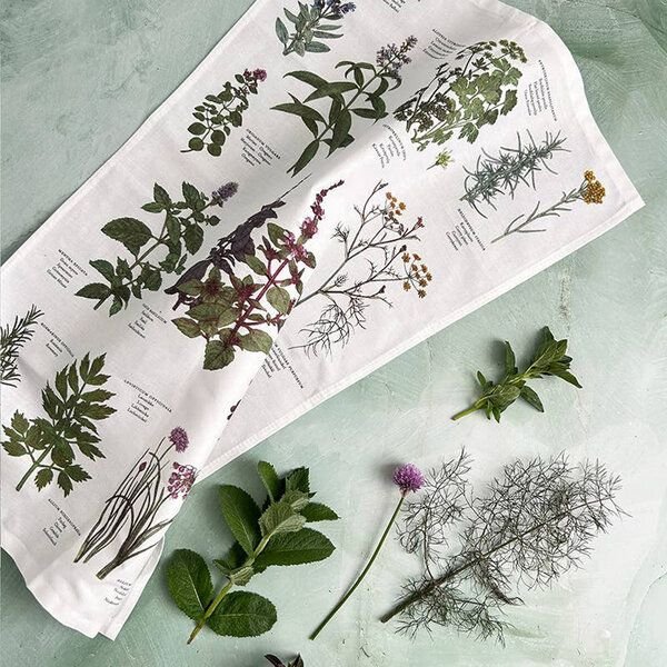 Koustrup & Co Gartenmotiv-Geschirrtücher aus 100% Bio-Baumwolle, 48 x 70 cm