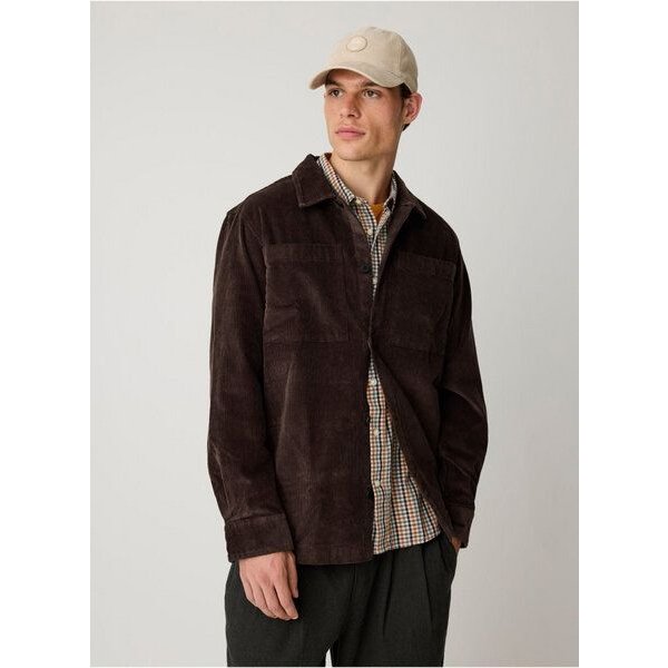 KnowledgeCotton Apparel Lockeres Cord-Overshirt aus Bio-Baumwolle