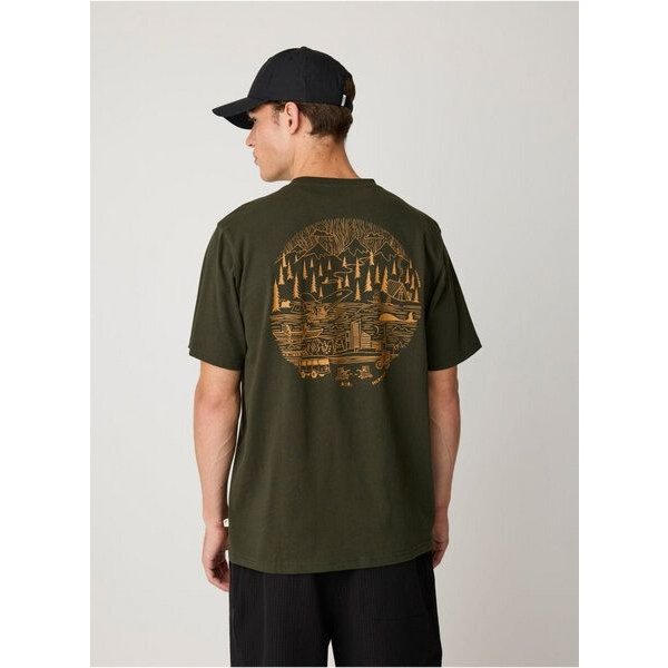 KnowledgeCotton Apparel T-Shirt mit Rückenprint aus Bio-Baumwolle