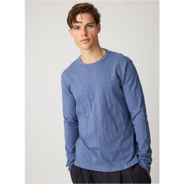 KnowledgeCotton Apparel Langarmshirt Slub-Jersey aus Bio-Baumwolle