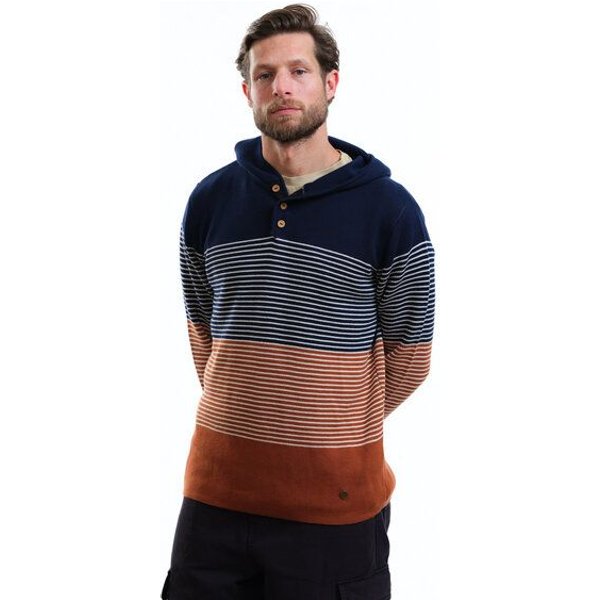 GARY MASH Strickpullover Edmundston mit Kapuze aus Biobaumwolle