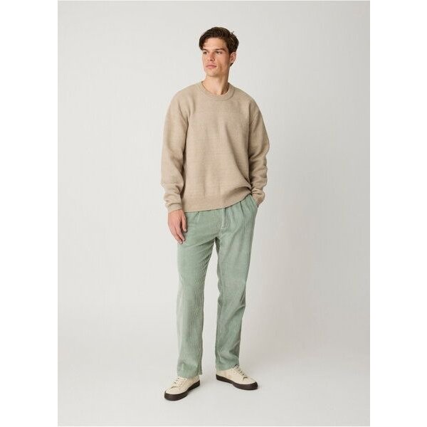 KnowledgeCotton Apparel Lockere Cordhose FIG mit Kordelzug aus Bio-Baumwolle