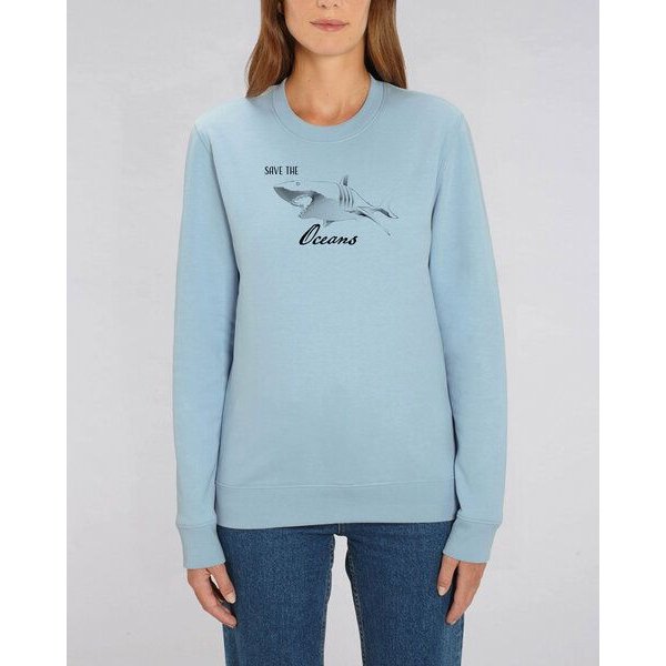Human Family Bio Unisex Rundhals-Sweatshirt - "Switch - Save Oceans" in 3 Farben mit 85 % Bio-Baumwolle