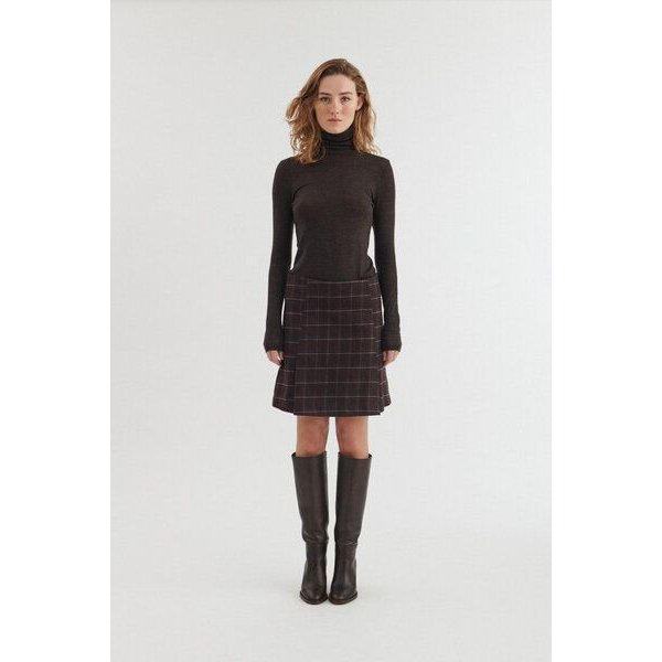 Basic Apparel Kurzer Karo-Rock MISA aus Bio-Baumwolle