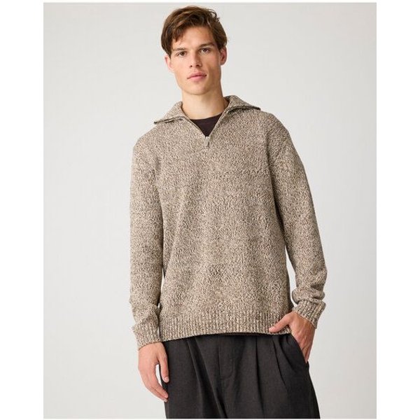 KnowledgeCotton Apparel Strickpullover Quater zip sweater