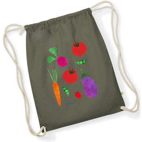 MELAdi Stringbag und Sportbeutel aus Biobaumwolle - Verdure auf Organic Green